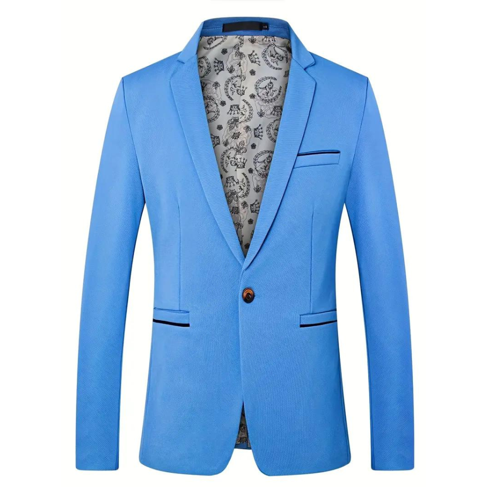 Elegancki Męski Blazer Dopasowane Szycie dla Nowoczesnego Dżentelmena