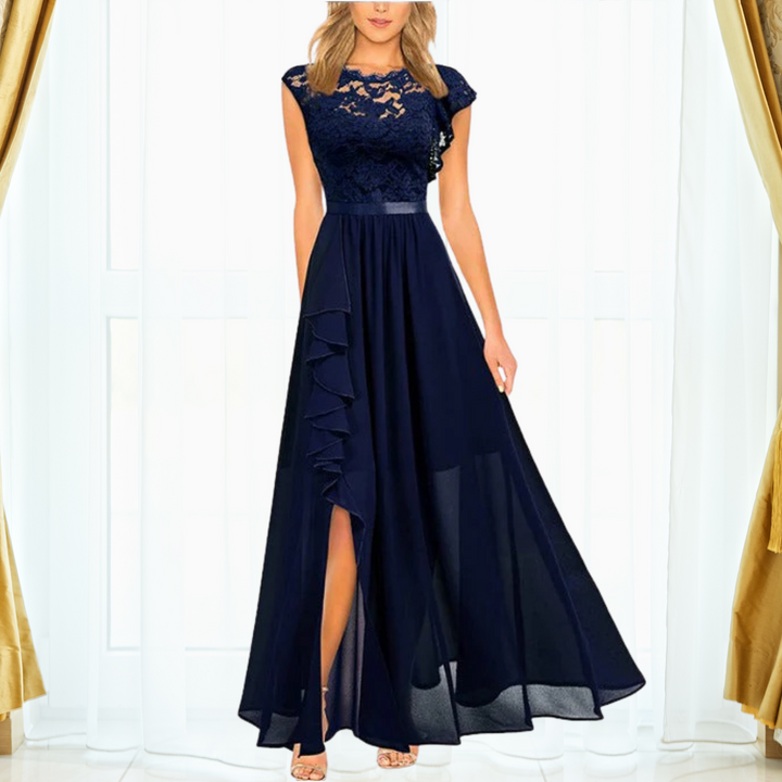Lucienne - Elegant Lace Maxi Dress