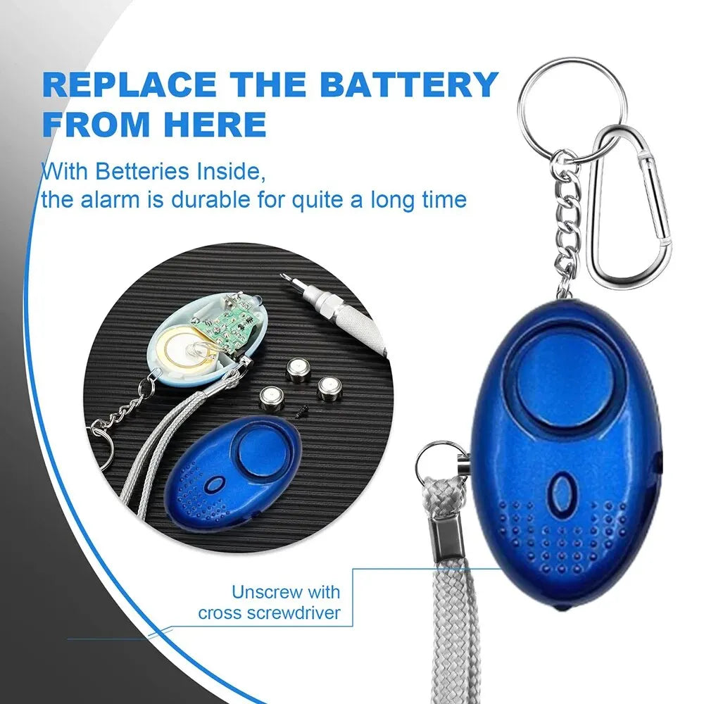 Osobisty alarm bezpieczeństwa z diodą LED (130 dB) – SafeSound