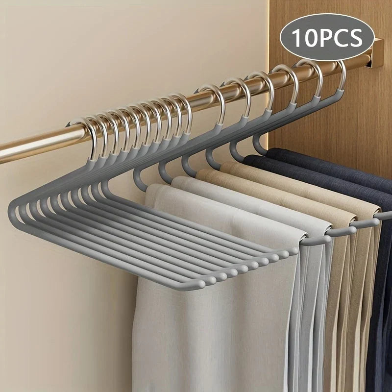 Clothoria | Otwarte wieszaki na spodnie | Oszczędność miejsca i stabilność | Metal z powłoką antykorozyjną