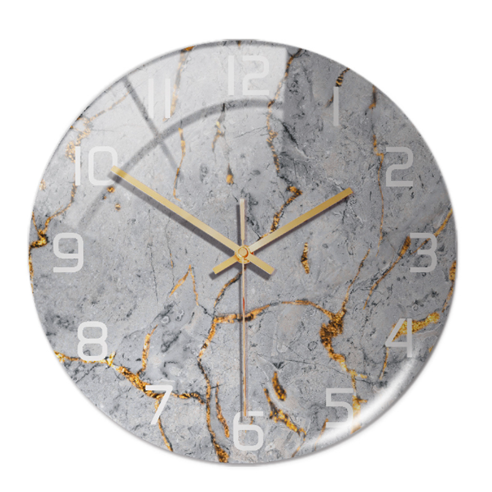Elegancki zegar ścienny z efektem marmuru – MarbleTime