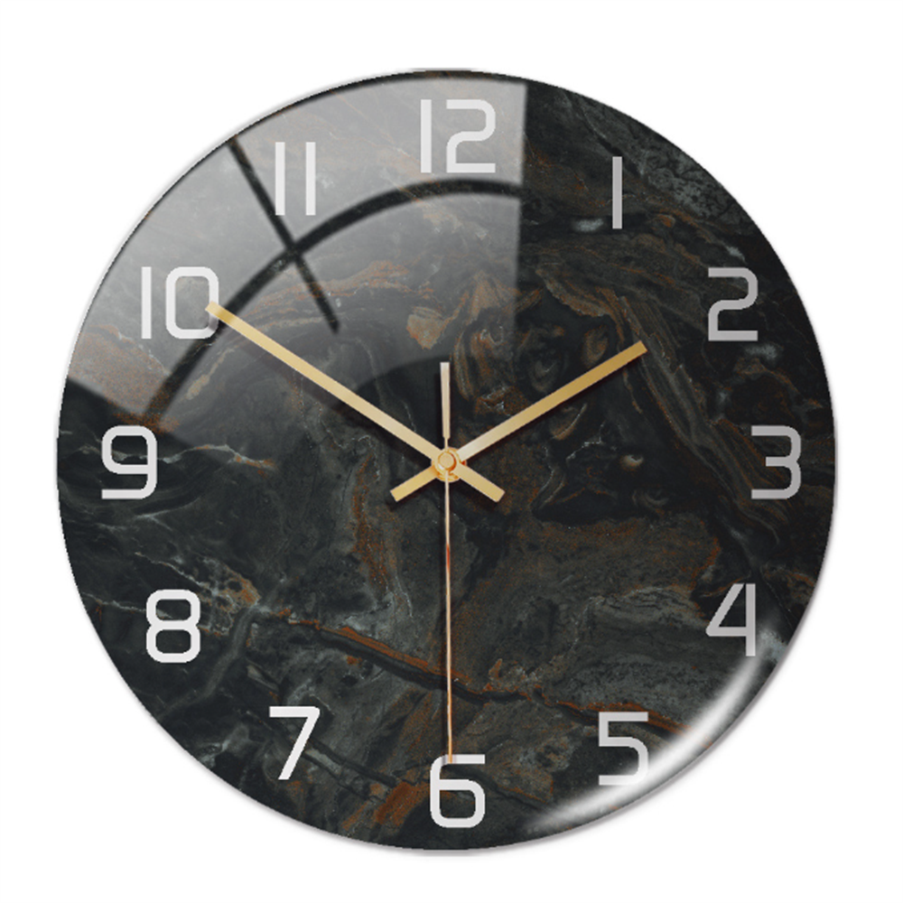 Elegancki zegar ścienny z efektem marmuru – MarbleTime
