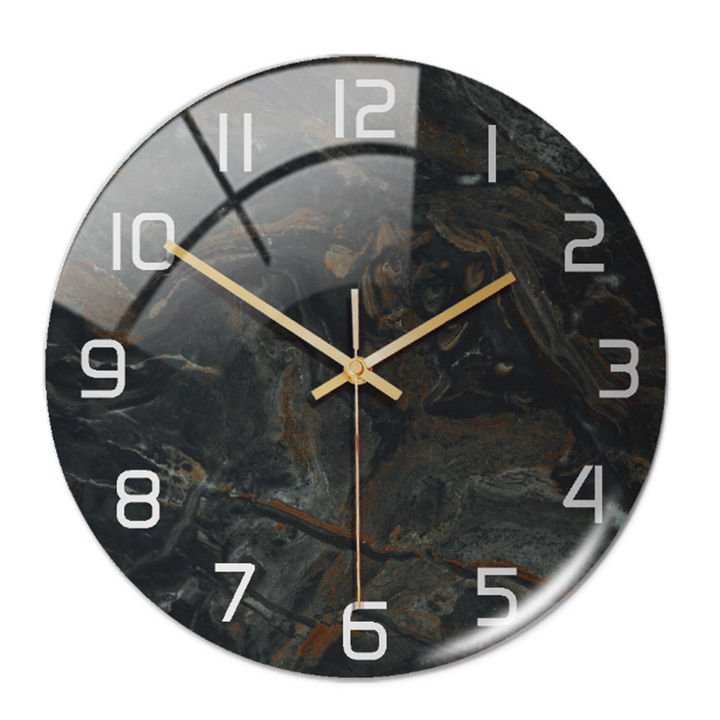 Elegancki zegar ścienny z efektem marmuru – MarbleTime