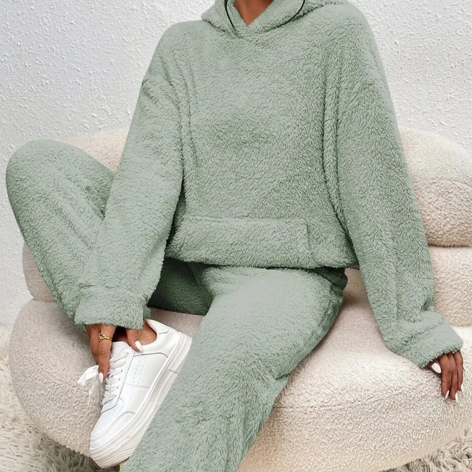Ultra-Wygodny Kombinezon Hooded Teddy Przytulna Elegancja na Relaksujące Momenty