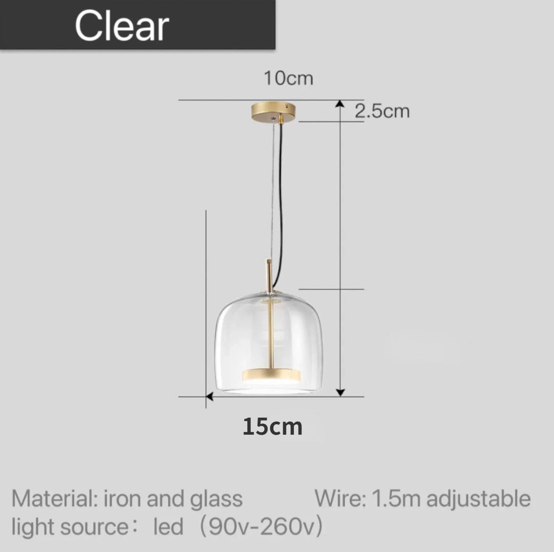 Astrid - nowoczesna nordycka szklana lampa wisząca