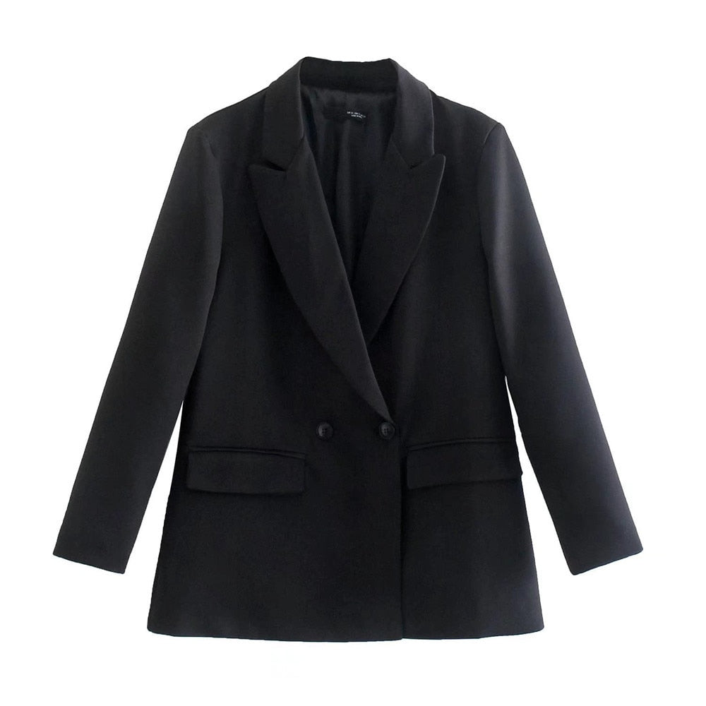 Elegancki Podwójnie Zapięty Blazer Damski