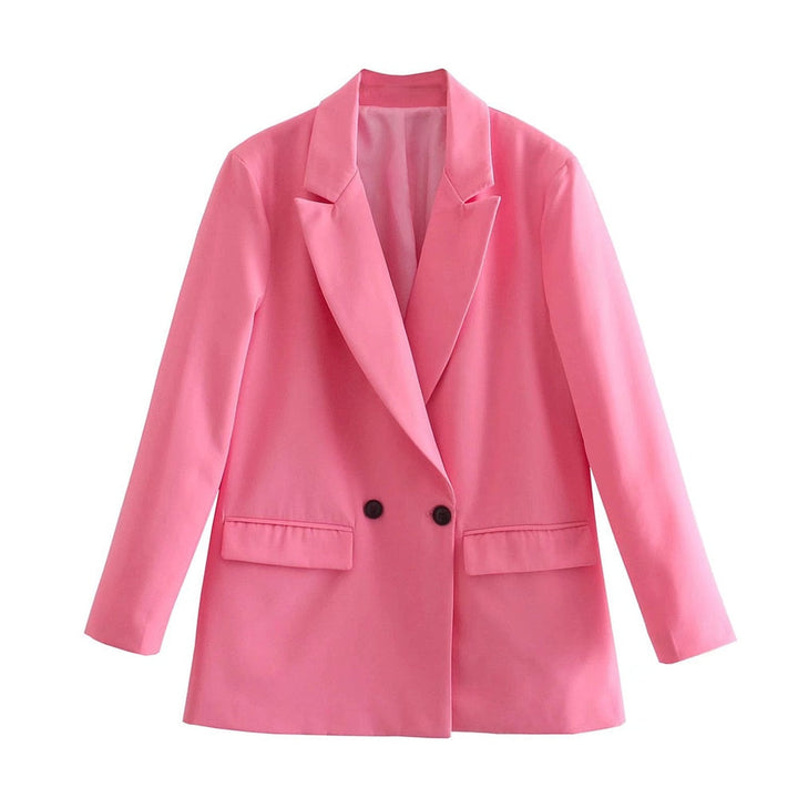 Elegancki Podwójnie Zapięty Blazer Damski