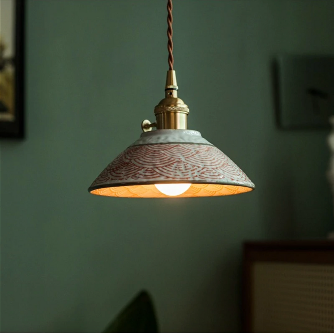 Ronja – ręcznie malowana ceramiczna lampa wisząca