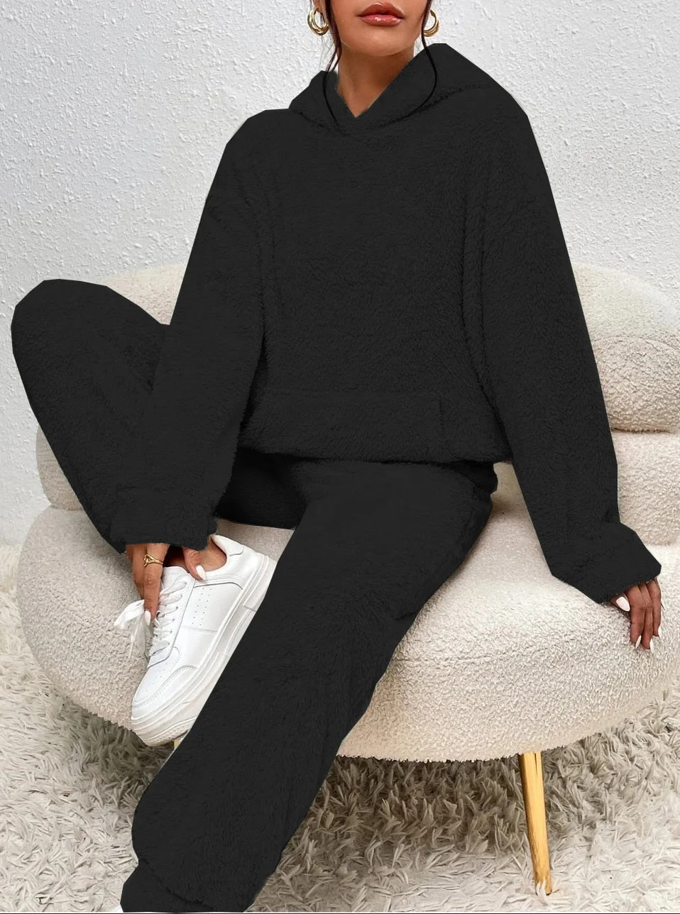 Ultra-Wygodny Kombinezon Hooded Teddy Przytulna Elegancja na Relaksujące Momenty