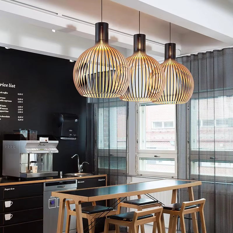 Lampa wisząca Natura Orb – organiczny drewniany design do przytulnych wnętrz