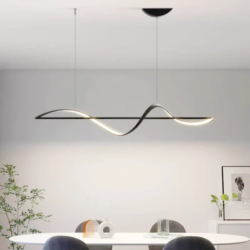 Lampa wisząca „Fala” – nowoczesna lampa LED na stół lub wyspę kuchenną