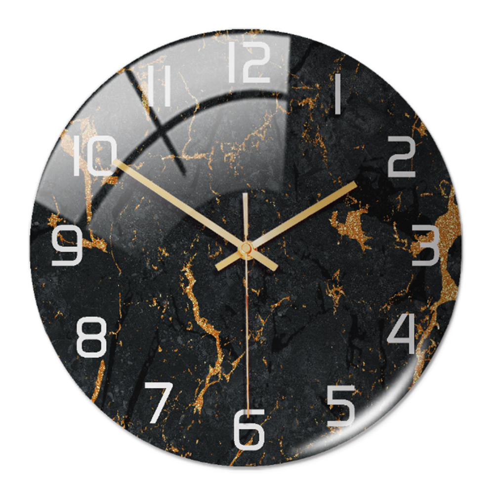Elegancki zegar ścienny z efektem marmuru – MarbleTime