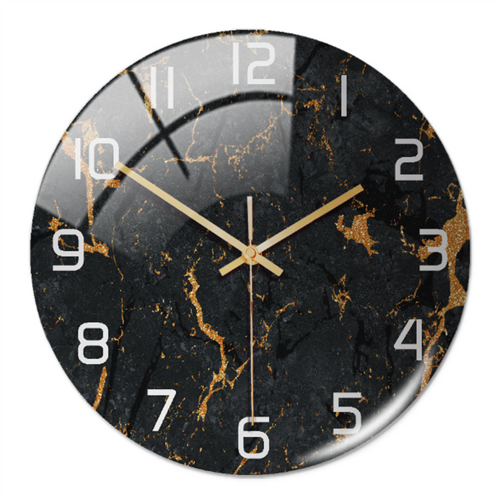 Elegancki zegar ścienny z efektem marmuru – MarbleTime