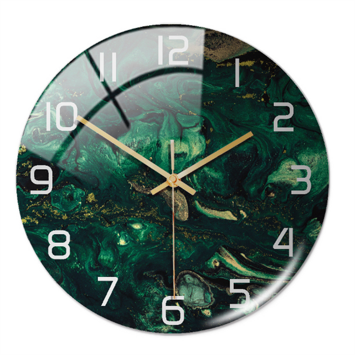 Elegancki zegar ścienny z efektem marmuru – MarbleTime