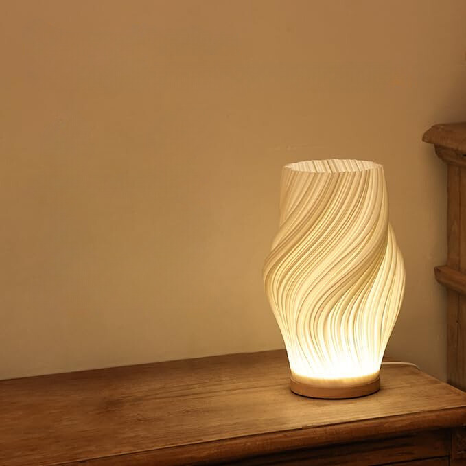 Luksusowa Lampka Stółowa LED z Wirującym Wzorem