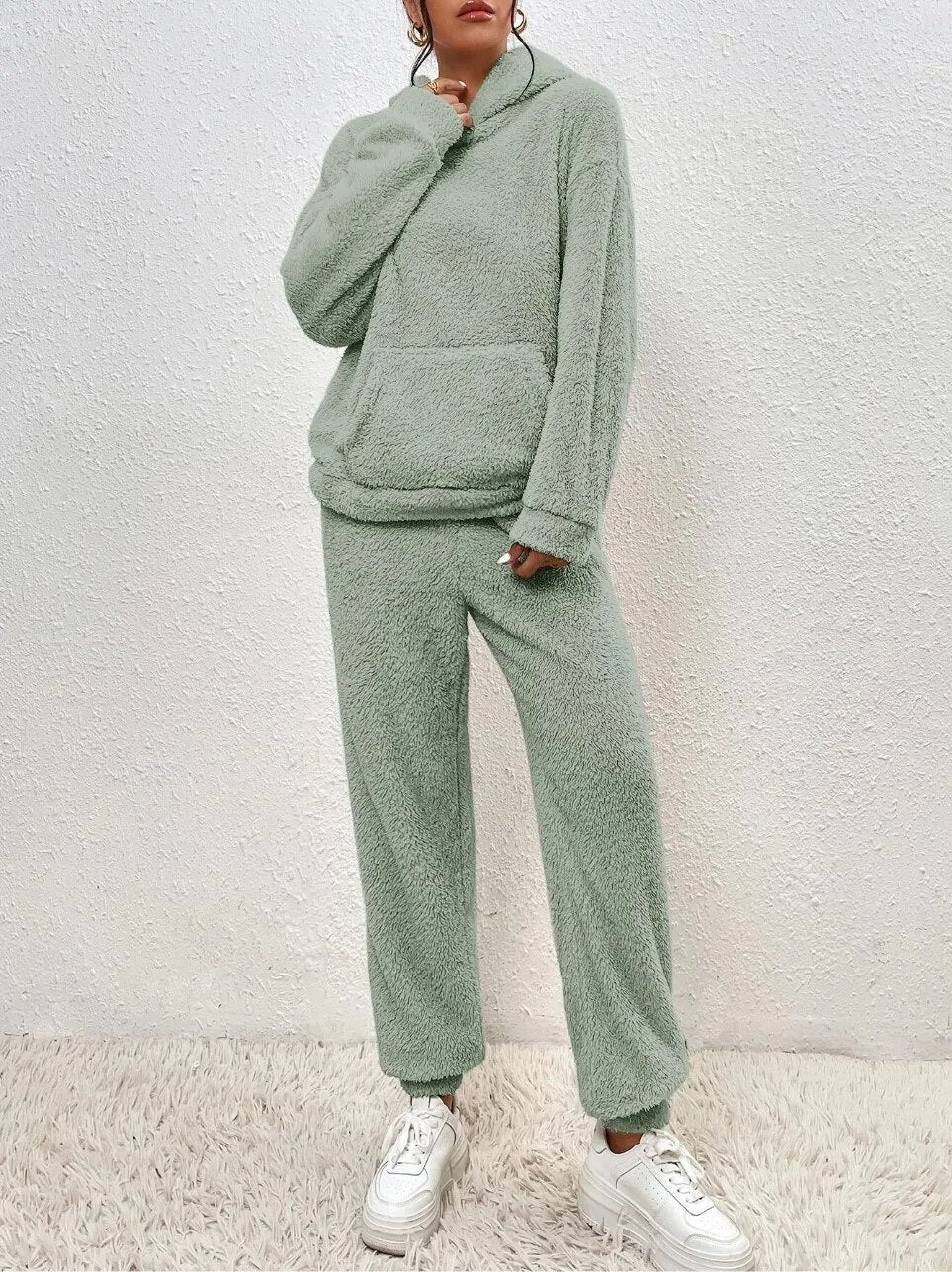 Ultra-Wygodny Kombinezon Hooded Teddy Przytulna Elegancja na Relaksujące Momenty