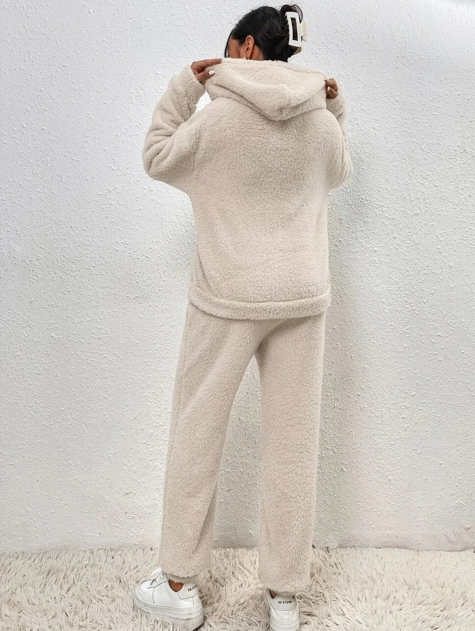 Ultra-Wygodny Kombinezon Hooded Teddy Przytulna Elegancja na Relaksujące Momenty