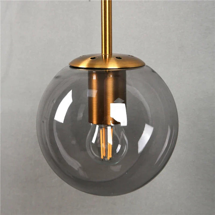 GlacioGlow kinkiet szklany w stylu retro | elegancka postmodernistyczna lampka nocna do ciepłego oświetlenia otoczenia