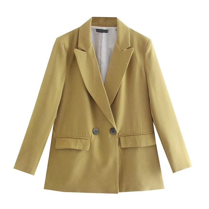 Elegancki Podwójnie Zapięty Blazer Damski