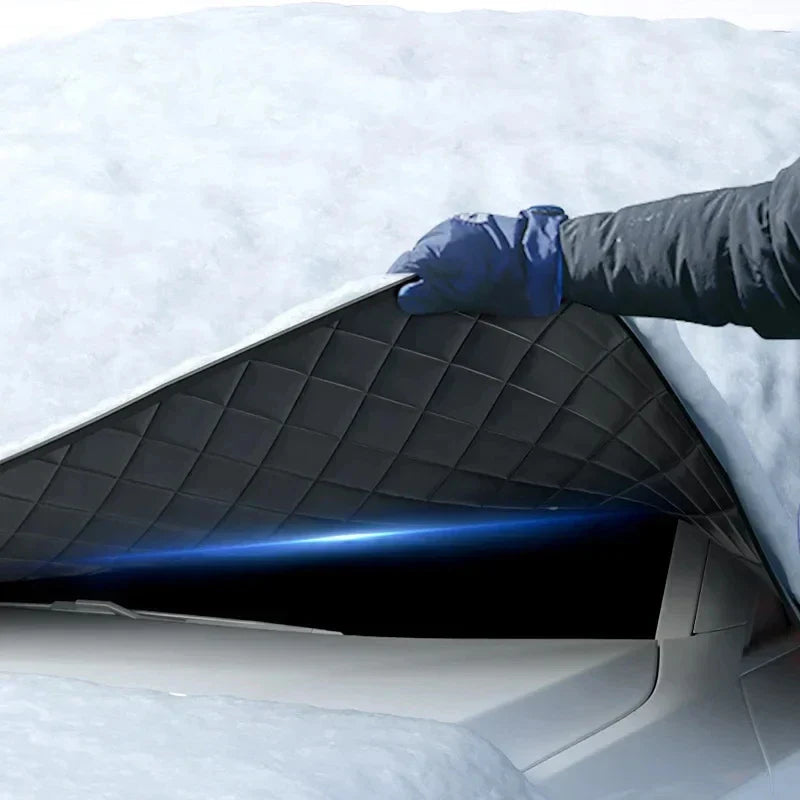 Magnetyczna osłona na przednią szybę FrostGuard Max | Zimowa ochrona przed lodem i letnia ochrona UV | Wodoodporna i łatwa w montażu