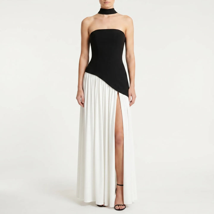 SilhouesqueStructured Corset-Bodice Maxi Dress