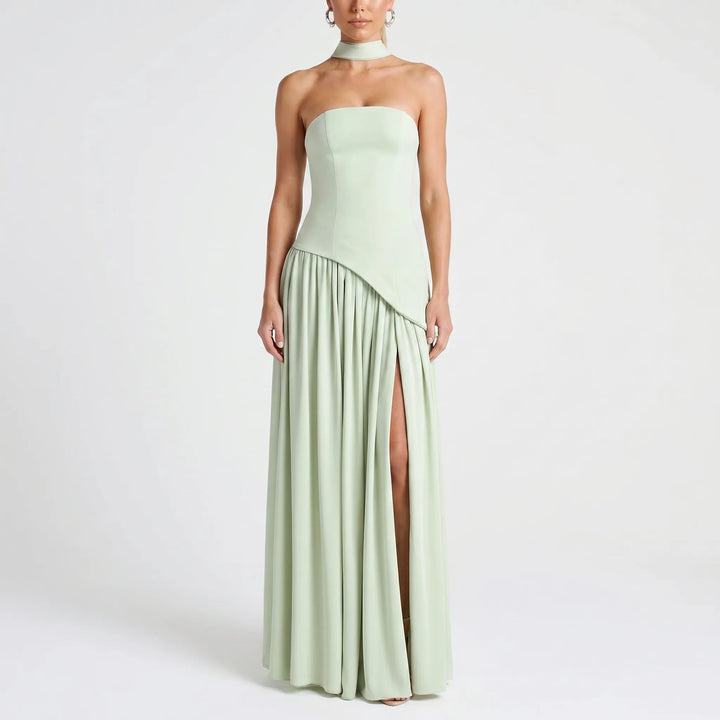 SilhouesqueStructured Corset-Bodice Maxi Dress