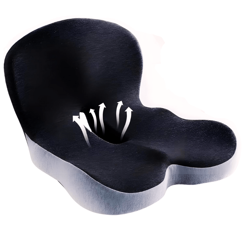Poduszka na krzesło | Ergonomiczna poduszka z pianki memory | Odciążająca i antypoślizgowa | ErgoComfort