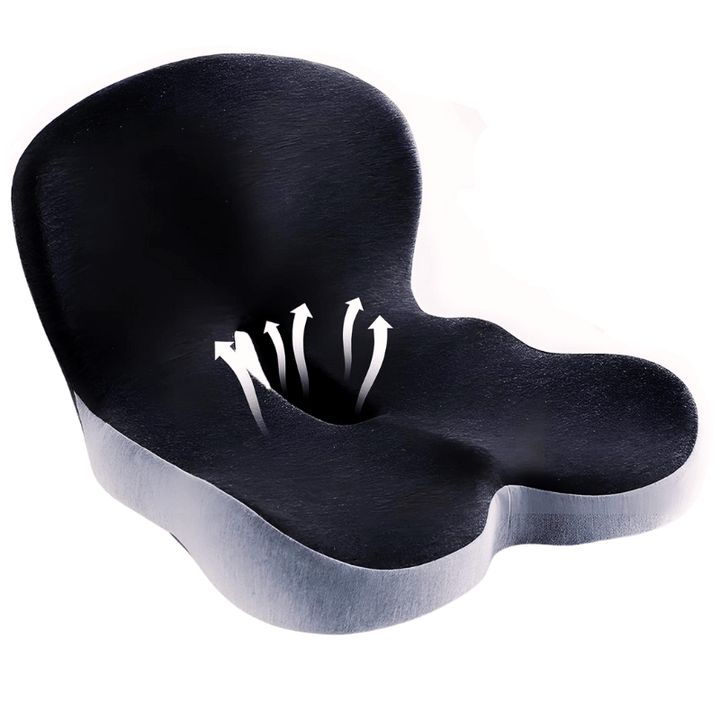 Poduszka na krzesło | Ergonomiczna poduszka z pianki memory | Odciążająca i antypoślizgowa | ErgoComfort