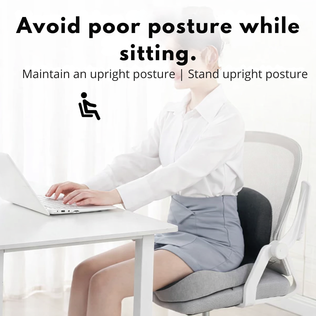 Poduszka na krzesło | Ergonomiczna poduszka z pianki memory | Odciążająca i antypoślizgowa | ErgoComfort