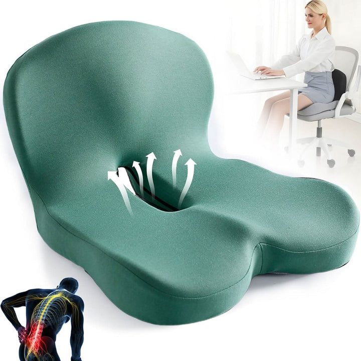 Poduszka na krzesło | Ergonomiczna poduszka z pianki memory | Odciążająca i antypoślizgowa | ErgoComfort