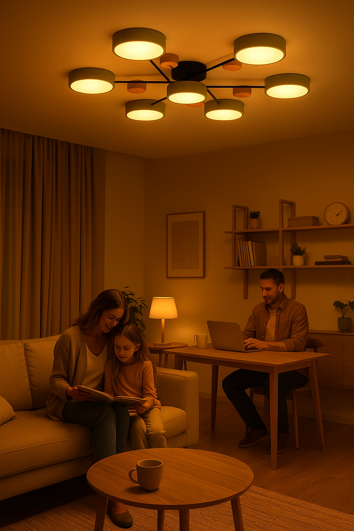 Skandynawska Lampa Sufitowa – Rozgałęziony, Elegancki i Zrównoważony Design z Technologią LED