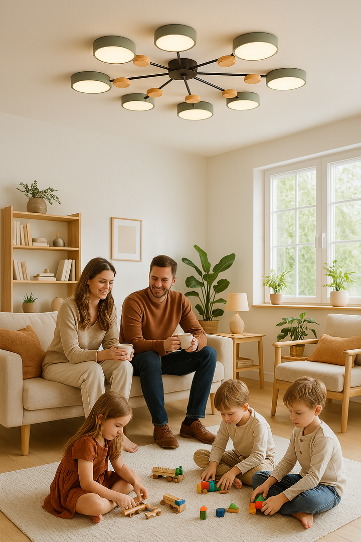 Skandynawska Lampa Sufitowa – Rozgałęziony, Elegancki i Zrównoważony Design z Technologią LED