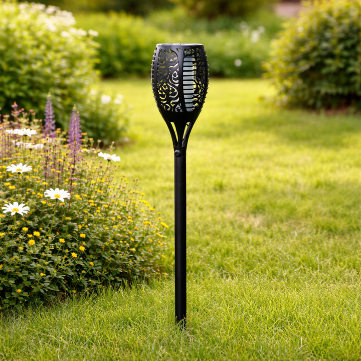 Solarna lampa pochodnia ogrodowa z efektem płomienia LED wodoodporna IP67