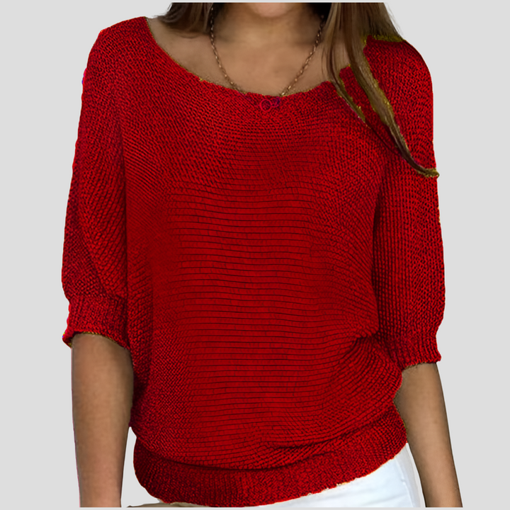 Solidny Casual Damski Oversize Sweterek Przytulna Prostota dla Bezwysiłkowego Stylu na Co Dzień