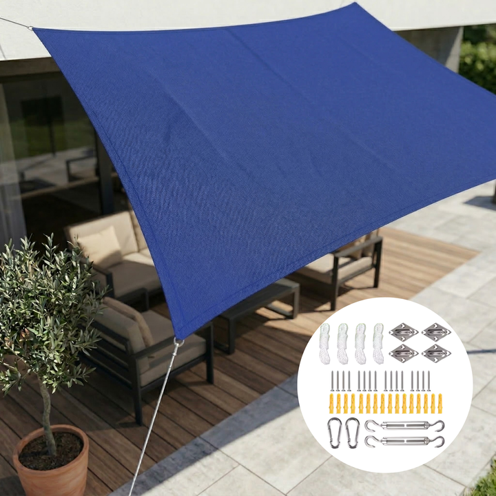 Prostokątny wodoodporny żagiel przeciwsłoneczny | Wodoodporna tkanina outdoorowa | Ochrona UV | SkyCover