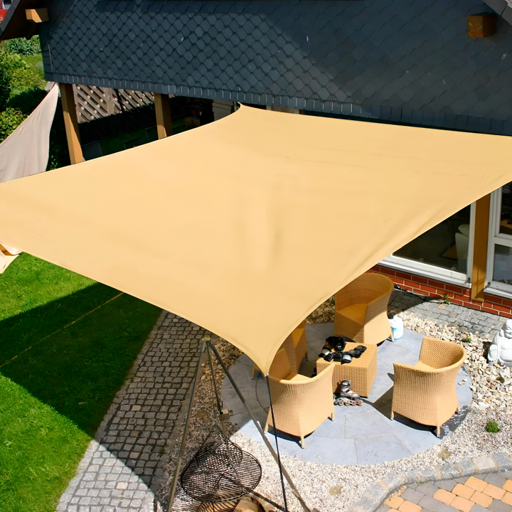 Prostokątny wodoodporny żagiel przeciwsłoneczny | Wodoodporna tkanina outdoorowa | Ochrona UV | SkyCover