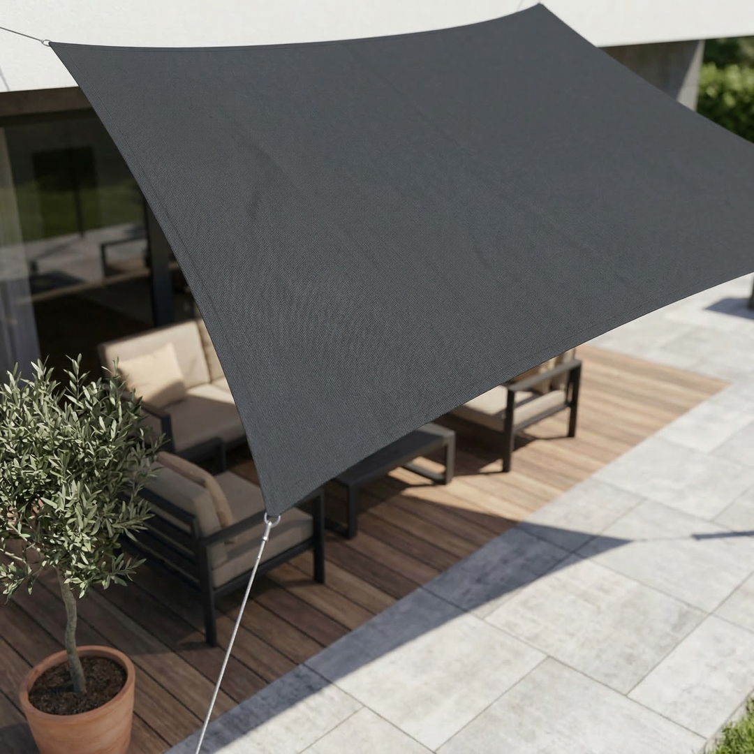 Prostokątny wodoodporny żagiel przeciwsłoneczny | Wodoodporna tkanina outdoorowa | Ochrona UV | SkyCover