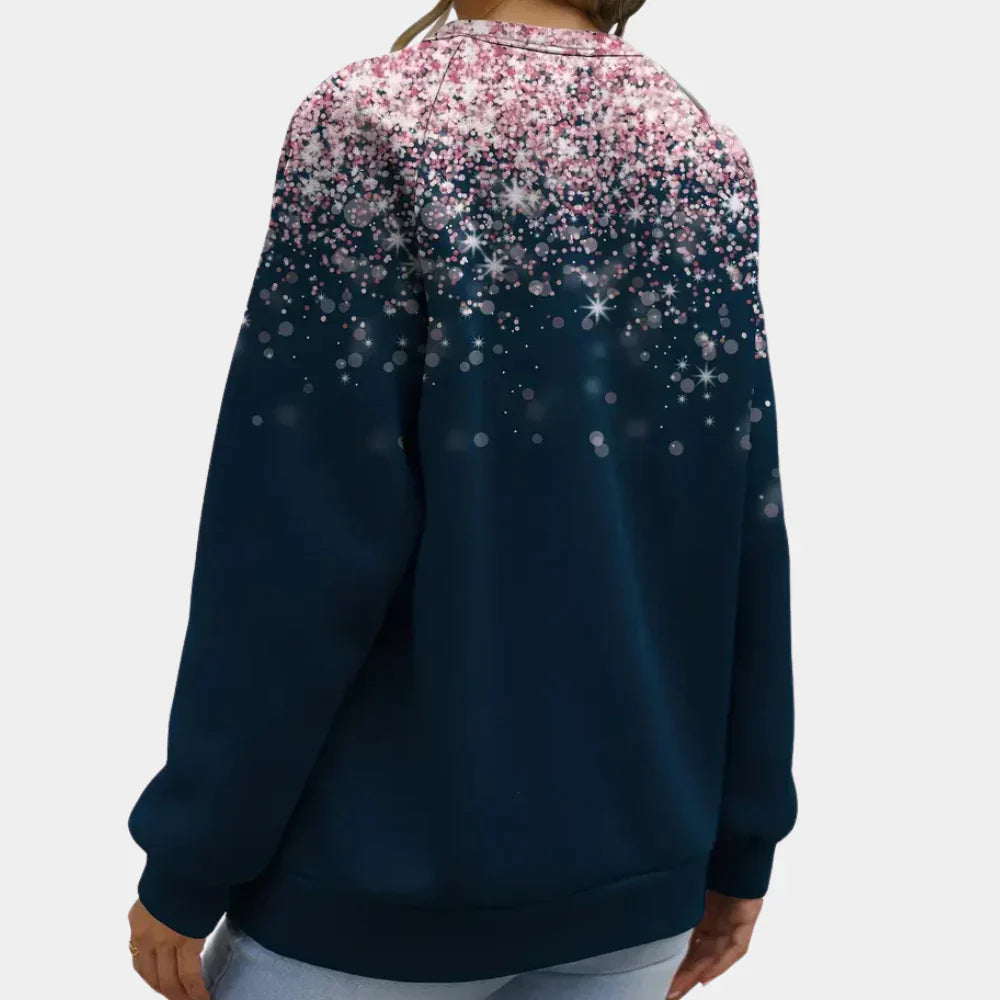 Stylowy sweter ze śnieżynkami dla kobiet