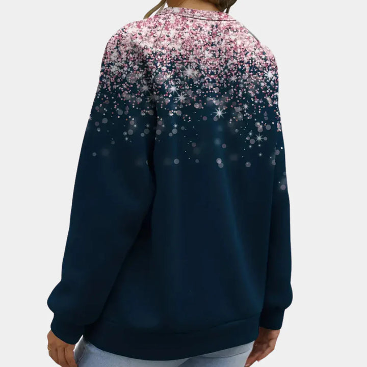 Stylowy sweter ze śnieżynkami dla kobiet