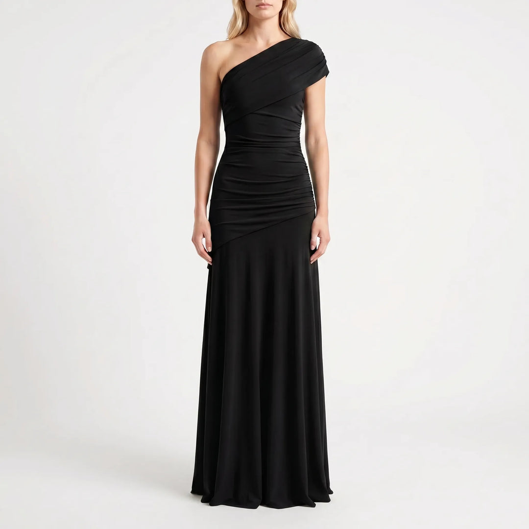 SylvaraAsymmetric One-Shoulder Maxi Dress