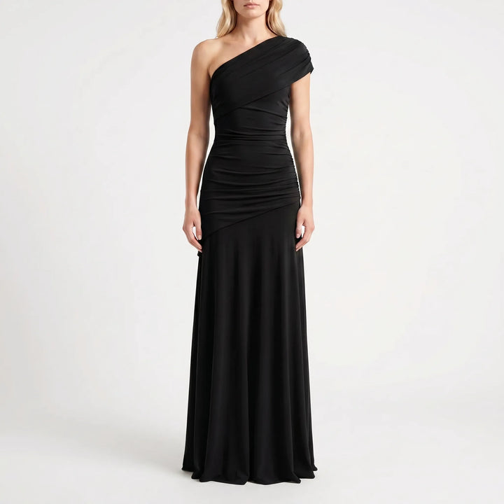 SylvaraAsymmetric One-Shoulder Maxi Dress