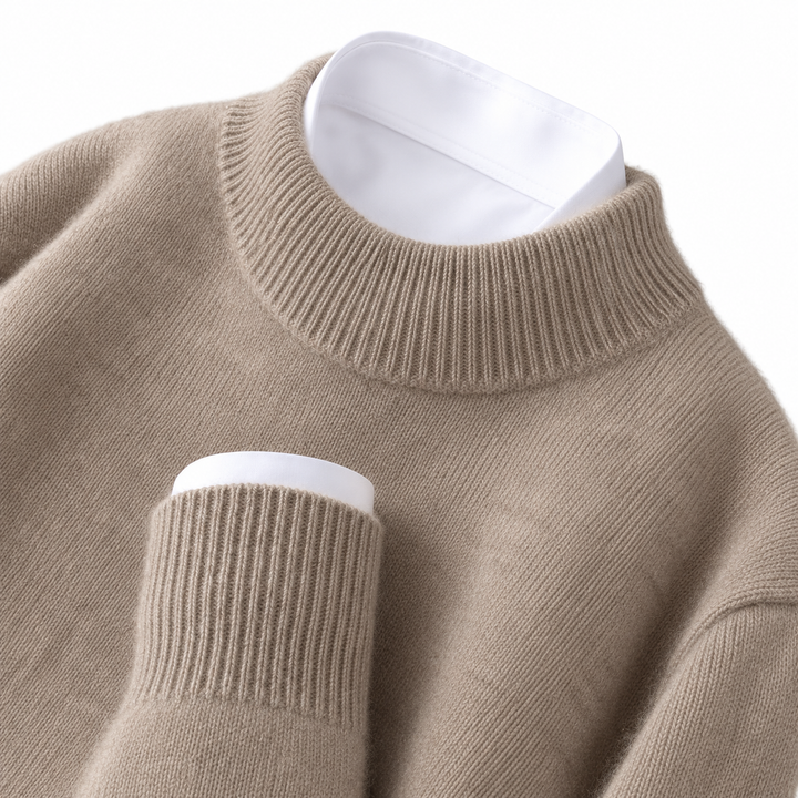 Damski sweter z kaszmiru ze stójką
