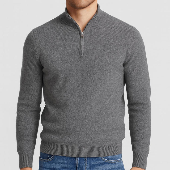 Męski sweter z wełny merino w serek