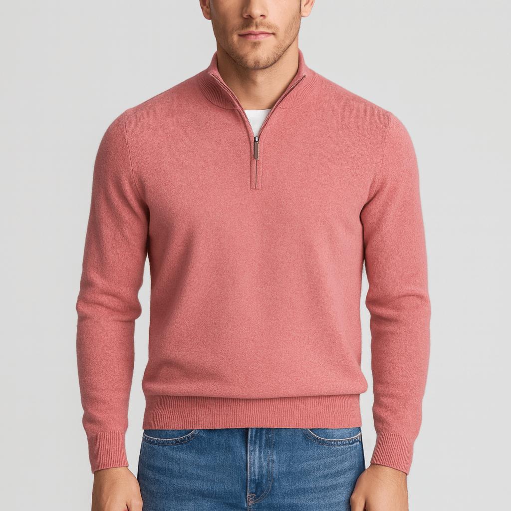 Męski sweter z wełny merino w serek