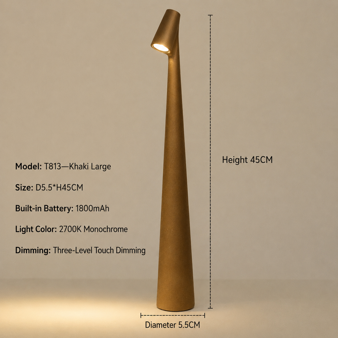Bezprzewodowa designerska lampa stołowa LED z 3-stopniowym ściemnianiem dotykowym