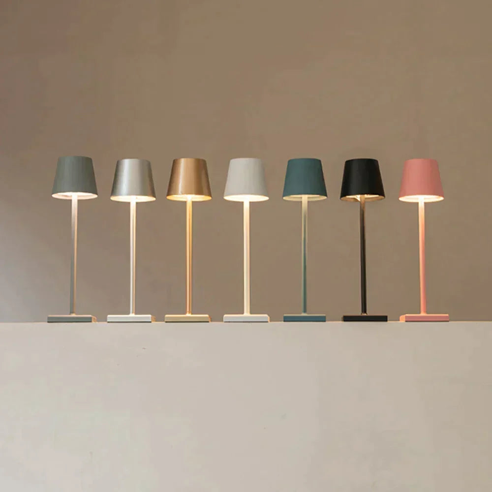 Bezprzewodowa lampa stołowa | Minimalistyczny design | Ściemnialne światło LED