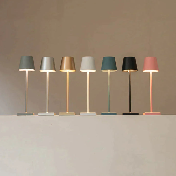 Bezprzewodowa lampa stołowa | Minimalistyczny design | Ściemnialne światło LED