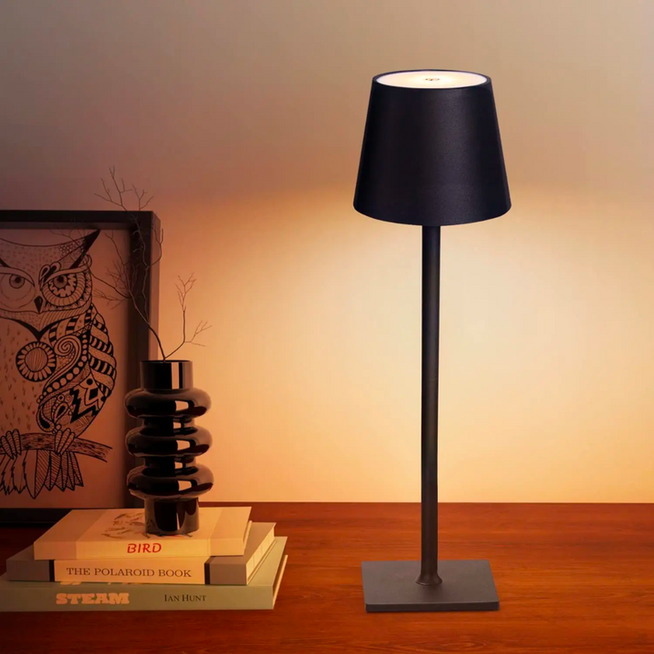 Bezprzewodowa lampa stołowa | Minimalistyczny design | Ściemnialne światło LED