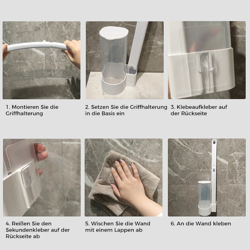 Jednorazowa szczotka do WC | Antybakteryjna | Higieniczne gąbkowe końcówki | CleanClick