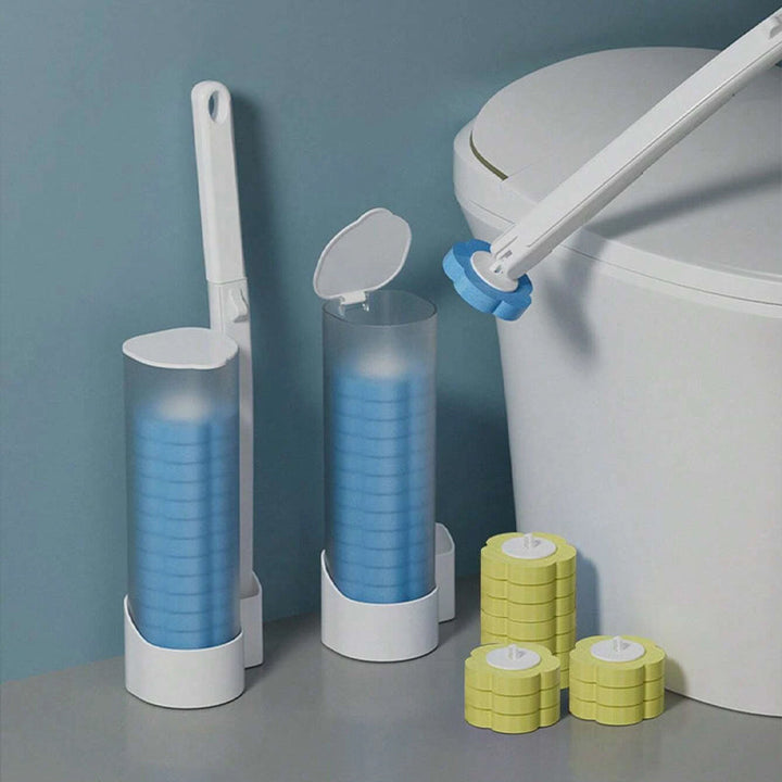 Jednorazowa szczotka do WC | Antybakteryjna | Higieniczne gąbkowe końcówki | CleanClick